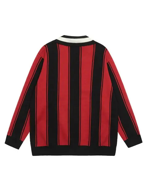 Focus Vertical Striped Sweater Man Sweatshirt