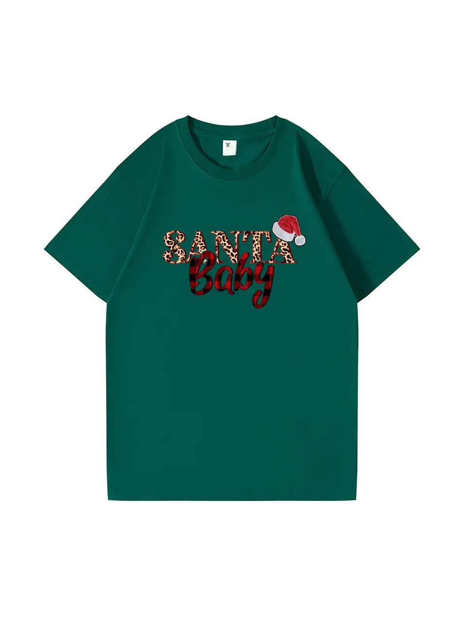 Custom Santa Baby Christmas Cotton T-Shirt  Adorable and Festive Tee for Holiday Celebrations