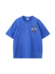 270g Cotton Easter Future Rabbit Printed Wash Old T-shirt