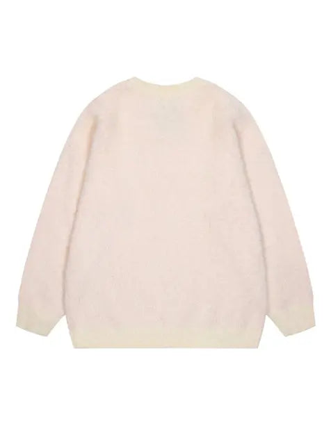 Men Letter Pattern Long Sleeve Sweater