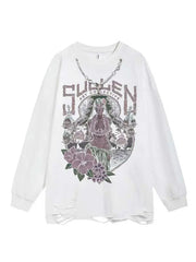 Men's Necklace Crew Neck Graphic Sweatshirt