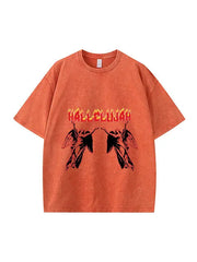 270g Cotton Easter Pray Printed Wash Old T-shirt