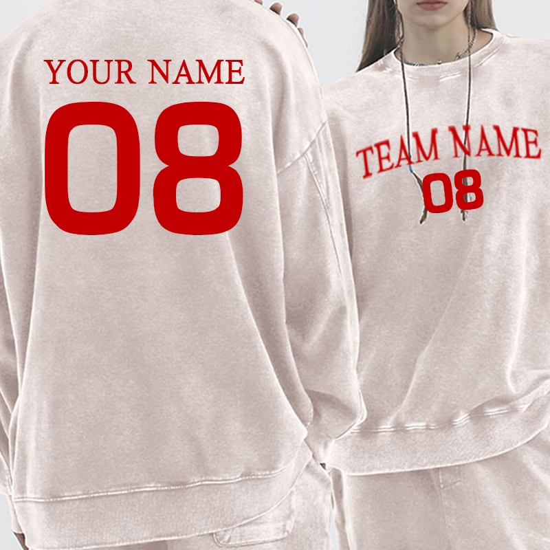 300g Custom Washed Crewneck Sweatshirt