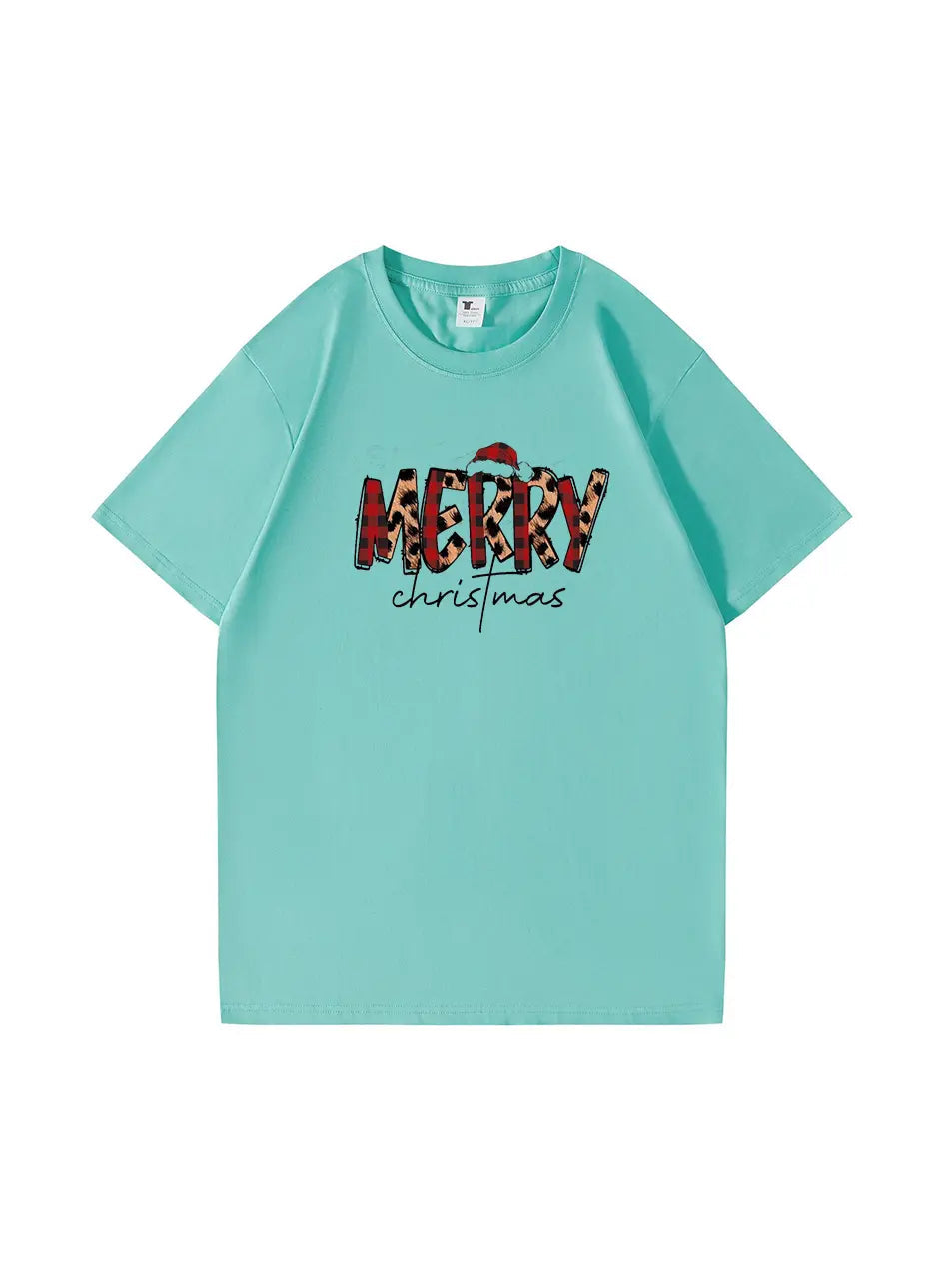 Personalized Merry Christmas Cotton T-shirt Festive Holiday Apparel Great Gift Idea