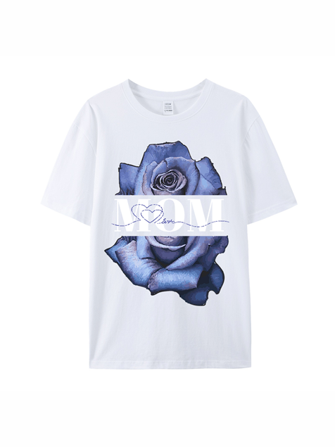 180g Rose Cotton T-shirt for Mom