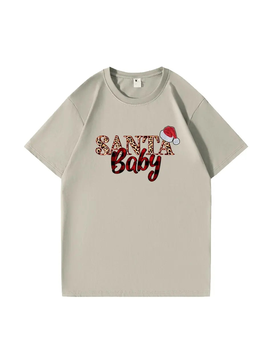 Custom Santa Baby Christmas Cotton T-Shirt Adorable and Festive Tee for Holiday Celebrations
