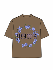 270g Mom Garland Printed Wash Old Cotton T-shirt