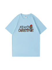 Merry Christmas Custom Cotton T-Shirt Holiday Gift for Men and Women