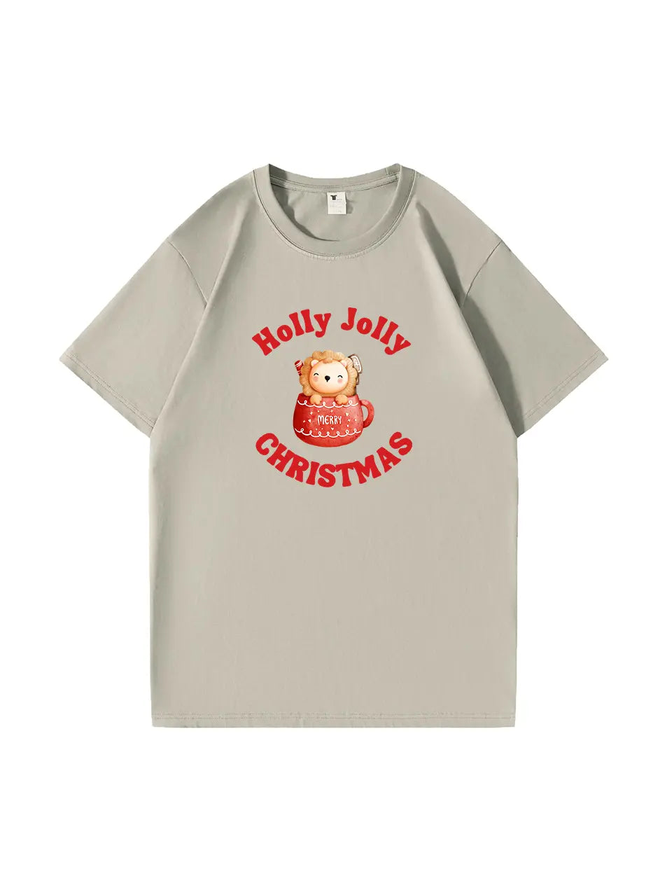 Holly Jolly Christmas Printed Cotton T-shirt