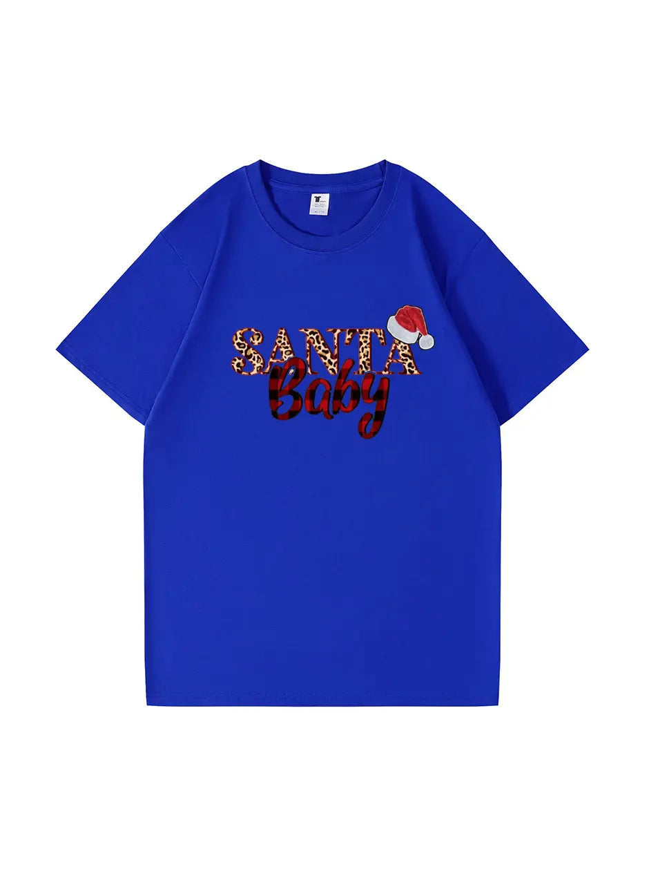 Custom Santa Baby Christmas Cotton T-Shirt  Adorable and Festive Tee for Holiday Celebrations