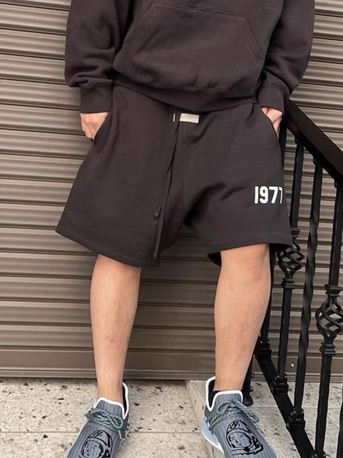 1977 Printed Cotton Shorts for Men
