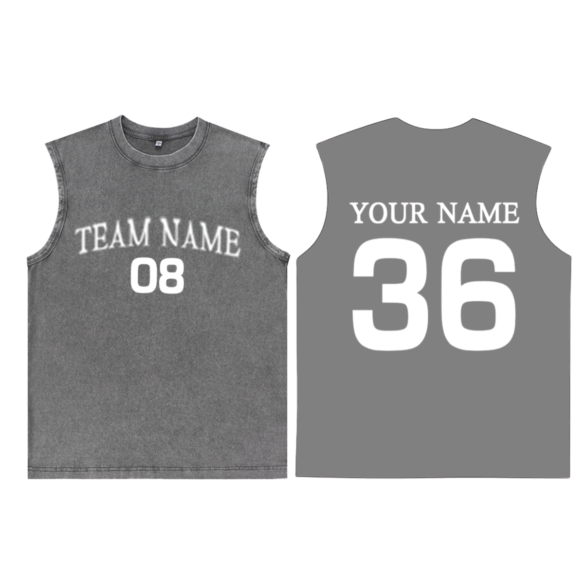 Custom Vintage Wash Cotton Vest Trendy and Comfortable for All Day Wear Tee