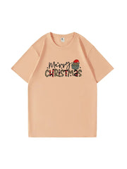 Merry Christmas Custom Cotton T-Shirt Holiday Gift for Men and Women