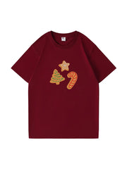 Custom Christmas Santa Cotton T-Shirt Festive Tee for Holiday Celebrations