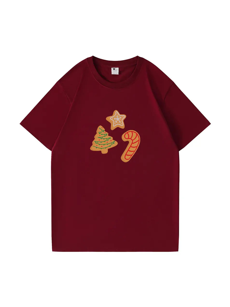 Custom Christmas Santa Cotton T-Shirt Festive Tee for Holiday Celebrations