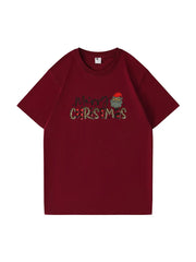 Merry Christmas Custom Cotton T-Shirt Holiday Gift for Men and Women