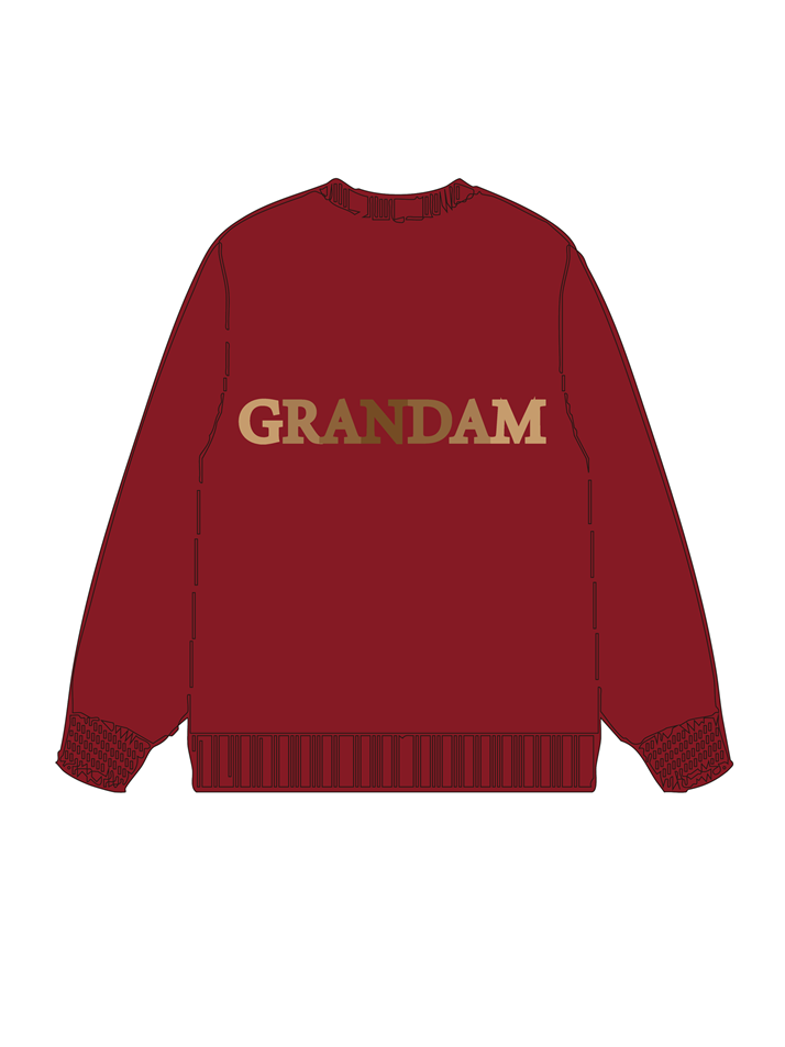 320g Sunflower Grandma Letter Printed Cotton Sweatshirt
