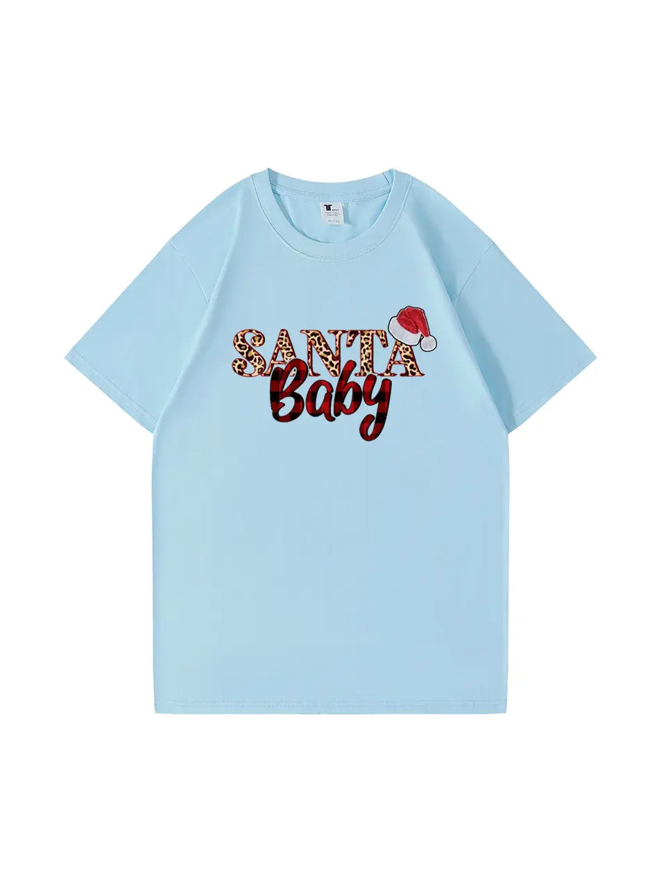 Custom Santa Baby Christmas Cotton T-Shirt  Adorable and Festive Tee for Holiday Celebrations
