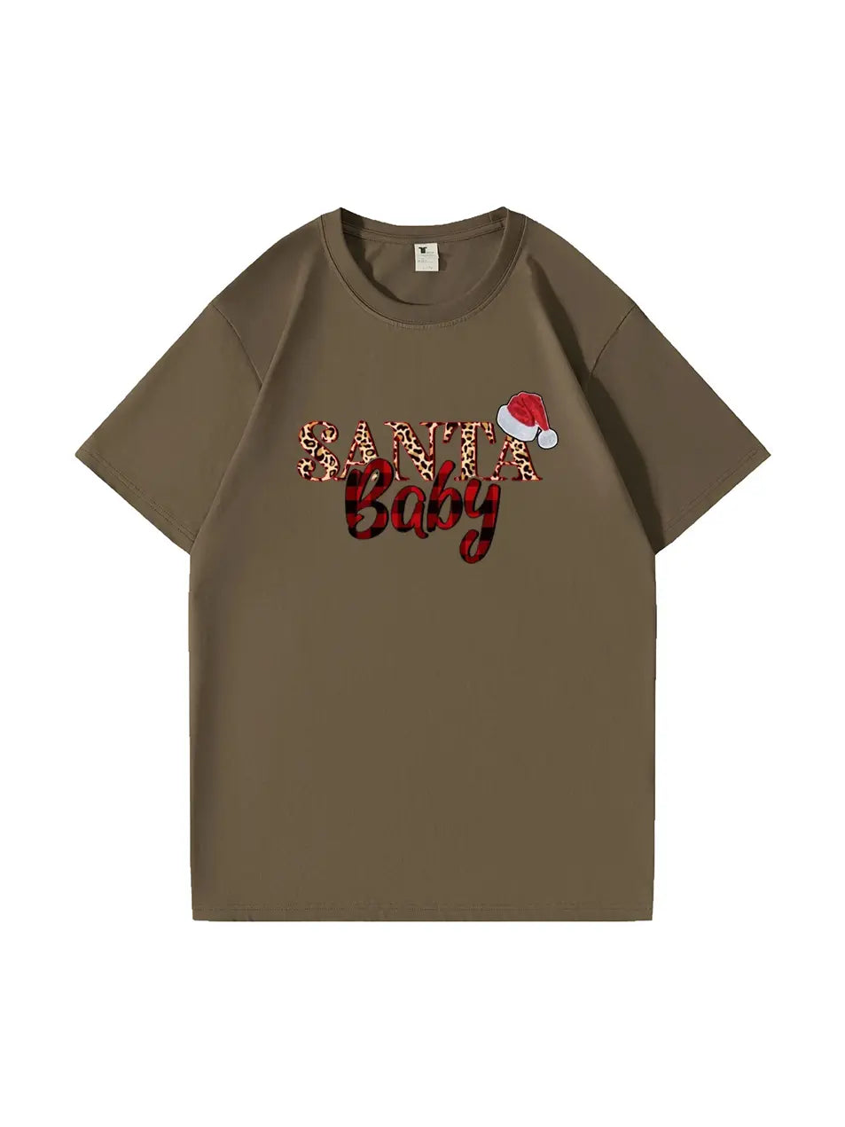 Custom Santa Baby Christmas Cotton T-Shirt Adorable and Festive Tee for Holiday Celebrations