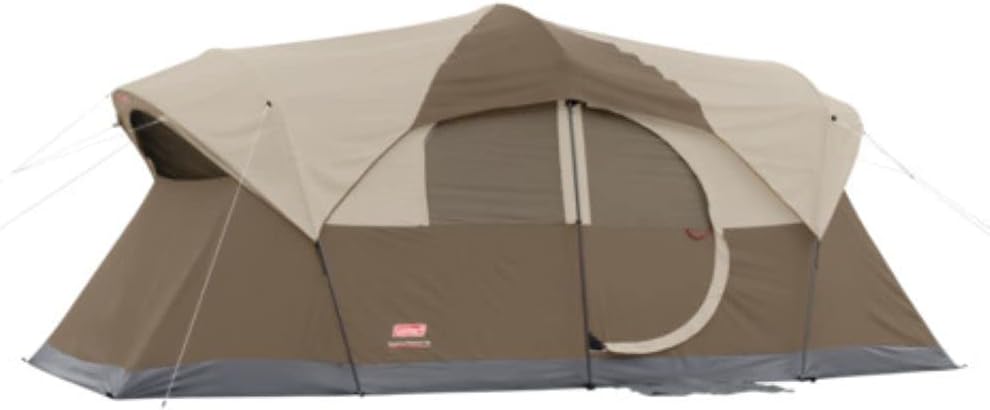 10 Person Tent with Rainfly and Room Divider Family Tent with Carry Bag