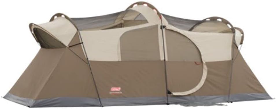 10 Person Tent with Rainfly and Room Divider Family Tent with Carry Bag
