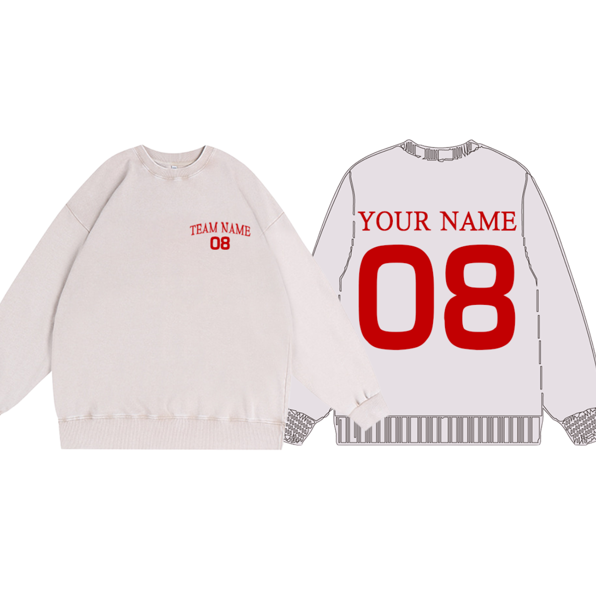 Custom Vintage Wash Old Cotton Sweatshirt Soft and Stylish for Everyday Comfort