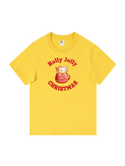 Holly Jolly Christmas Printed Cotton T-shirt