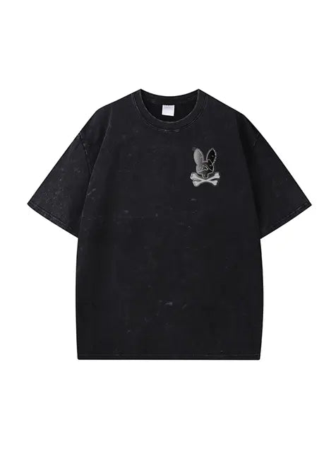 270g Cotton Easter Back Printed Wash Old T-shirt