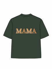 270g Sunflower Mama Letter Printed Wash Old Cotton T-shirt