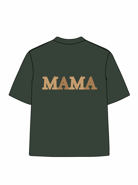 270g Sunflower Mama Letter Printed Wash Old Cotton T-shirt