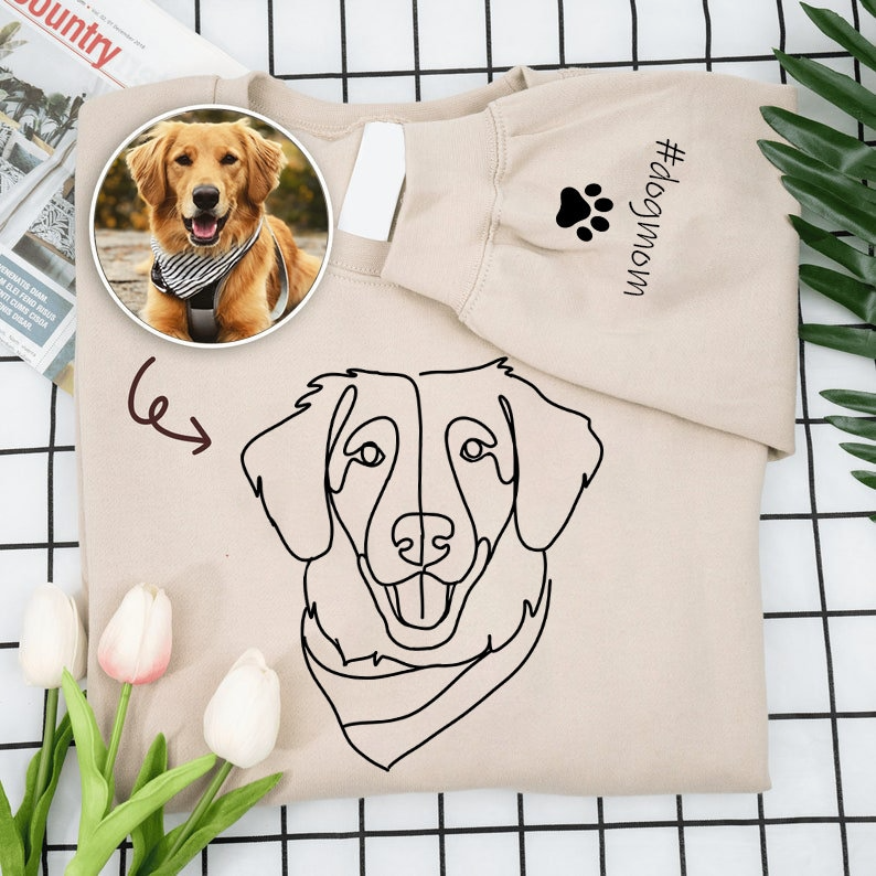 Personalized Pullover Sweatshirt Dog Mom Gift Custom Cat Shirt