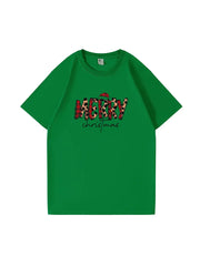 Personalized Merry Christmas Cotton T-shirt Festive Holiday Apparel Great Gift Idea