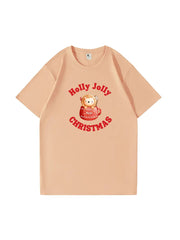 Holly Jolly Christmas Printed Cotton T-shirt
