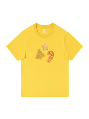 Custom Personalized Christmas Printed Cotton T-Shirt  Festive and Unique Tee for Holiday Cheer and Seasonal Celebrations