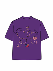 270g Leopard Print MAMA Printed Wash Old Cotton T-shirt