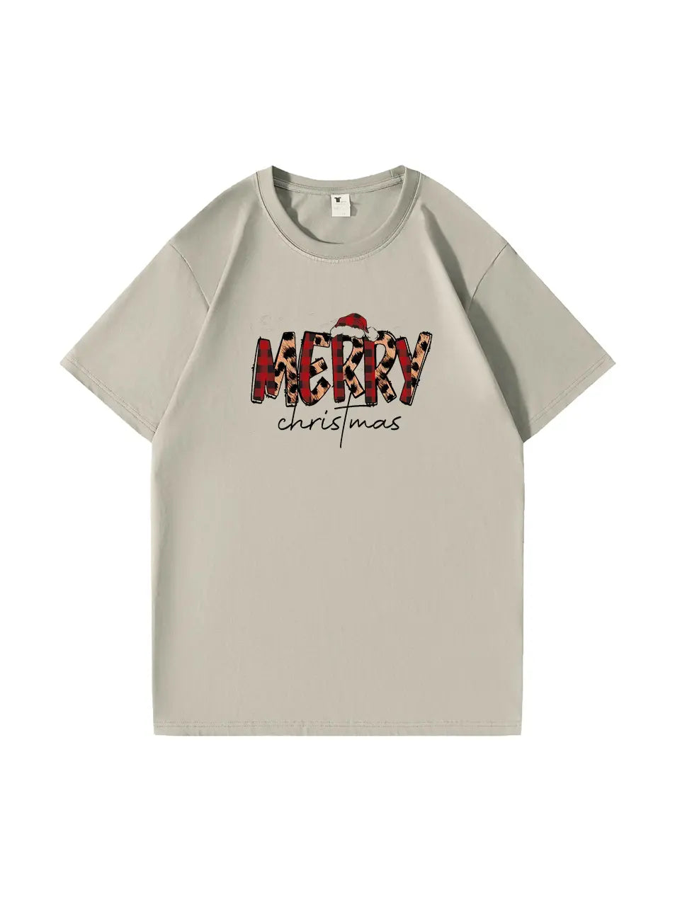Personalized Merry Christmas Cotton T-shirt Festive Holiday Apparel Great Gift Idea