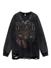 Men's Necklace Crew Neck Graphic Sweatshirt