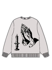 350g Cotton Hallow God Printed Wash Old Sweatshirt for Easter
