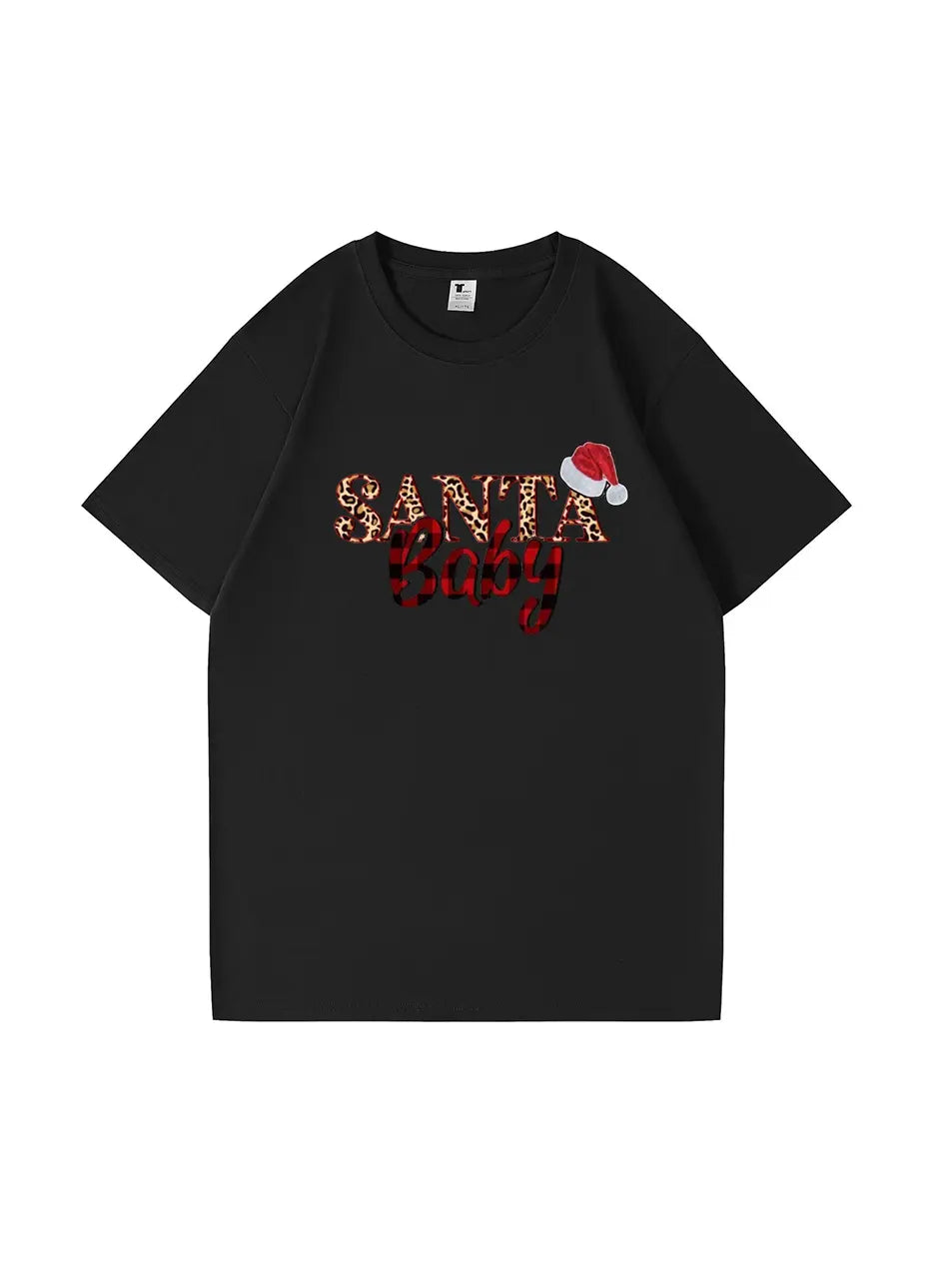 Custom Santa Baby Christmas Cotton T-Shirt Adorable and Festive Tee for Holiday Celebrations