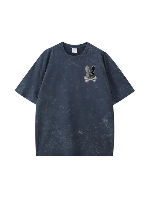 270g Cotton Easter Back Printed Wash Old T-shirt