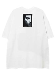 Colorblock Men's Pattern Printed Drop Shoulder T-Shirt