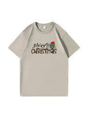 Merry Christmas Custom Cotton T-Shirt Holiday Gift for Men and Women