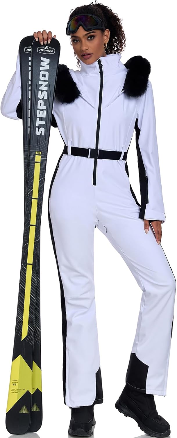 Women's Ski Suit One Piece Jumpsuits Snowsuits Waterproof Snowboard Suit