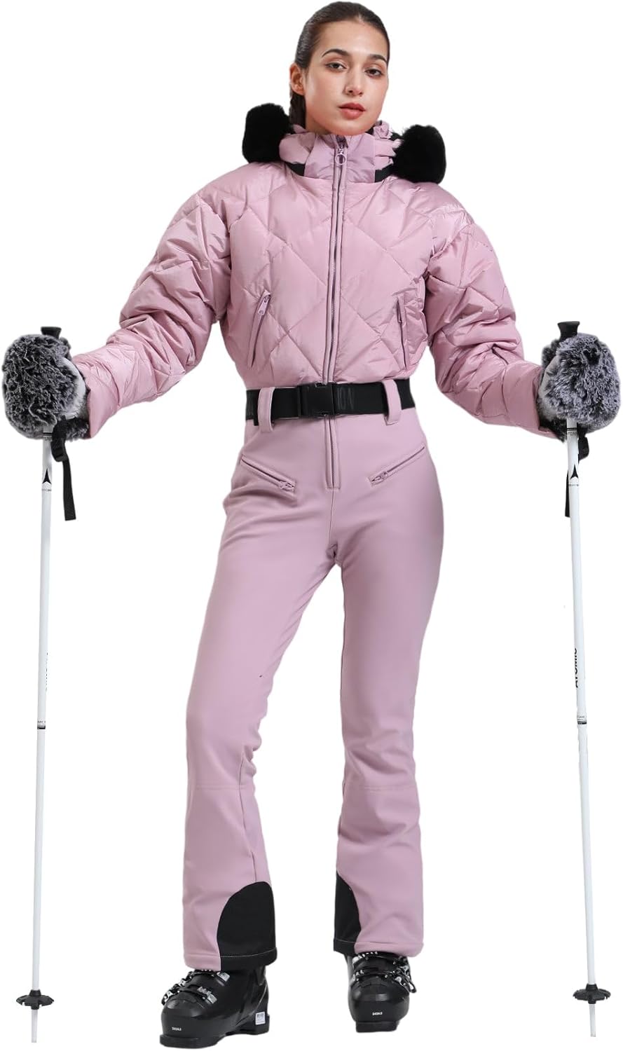 Womens Ski Suits Down One Piece Snowsuit