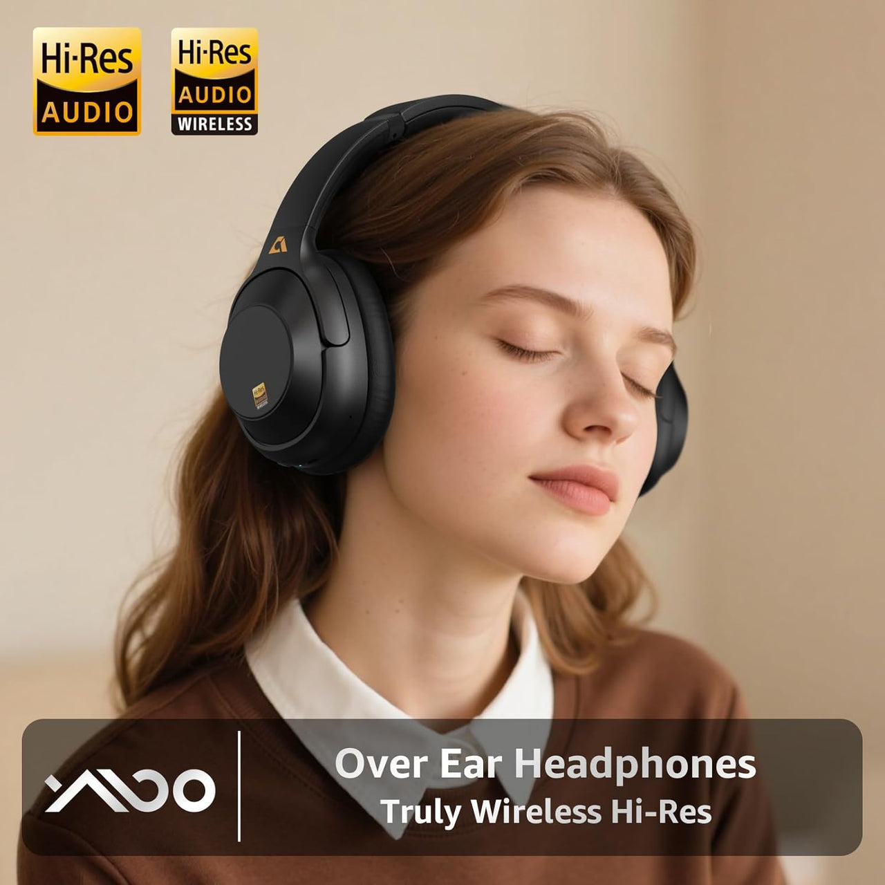 YMOO Bluetooth 5.3 Hybrid Active Noise Cancelling Headphones