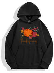 Floral Pumpkin Thanksgiving Hoodie Cozy Sweatshirt for Fall Celebrations and Holiday Comfort