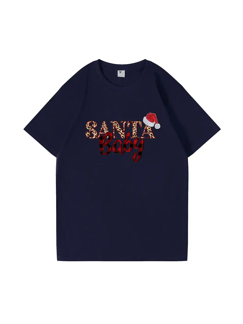 Custom Santa Baby Christmas Cotton T-Shirt  Adorable and Festive Tee for Holiday Celebrations