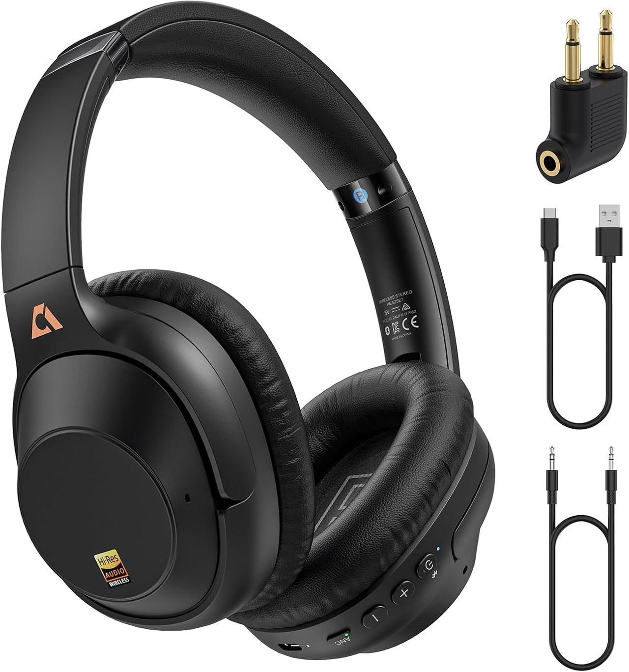 YMOO Bluetooth 5.3 Hybrid Active Noise Cancelling Headphones