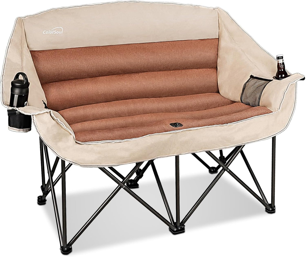 2 Person Fully Padded Camping Chair Oversized Loveseat