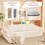 108" Modular Sectional Sofa Boneless Couch with L-Shape Chaise